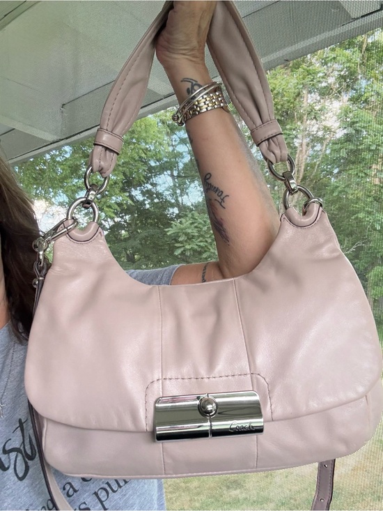 Coach Kristin Leather Flap Hobo / Shoulder Bag EUC